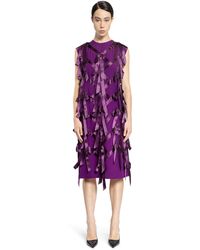 Prada - Sablé Dress With Bows - Lyst
