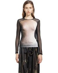 IA London - Fitted Mesh Top - Lyst