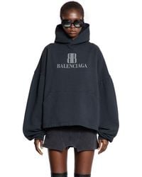 Balenciaga - Nano Bb Cropped Hoodie - Lyst