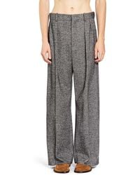 Loewe - Wide Leg Twill Trousers - Lyst
