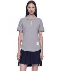 Thom Browne - Keyhole Polo Shirt - Lyst