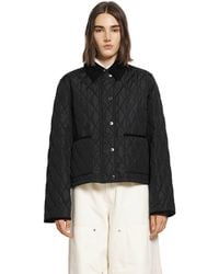 Burberry - Cropped Quilted Nylon Jacket - Lyst