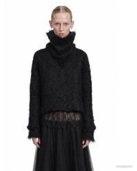 Marc Le Bihan - Fluffy Mohair Cropped Turtleneck - Lyst