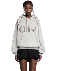 Chloé - Oversized Logo Hoodie Sweatshirt - Lyst