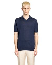 Lardini - Cotton Linen Knit Polo - Lyst