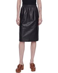 Chloé - Leather Knee-Length Pencil Skirt - Lyst