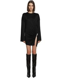 The Attico - Fluid Viscose Jersey Mini Dress - Lyst