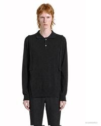 Comme des Garçons - Cut-Out Wool Knit Polo - Lyst
