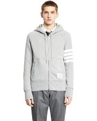 Thom Browne - Classic Loopback 4-Bar Zip-Up Hoodie - Lyst