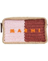 Marni - Bicolor Raffia Mini Camera Bag - Lyst
