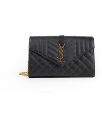 Saint Laurent - Monogram Chain Wallet - Lyst