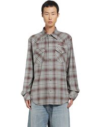 Acne Studios - Flannel Check Button-Up Shirt - Lyst