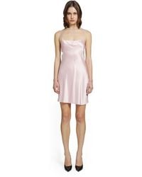 Courreges - Lingerie Silk Mini Dress - Lyst
