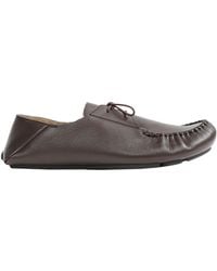 Loewe - Soft Calfskin Rambla Boat Shoes - Lyst