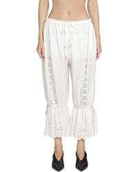 Chloé - Cotton Fluid Drawstring Trousers - Lyst