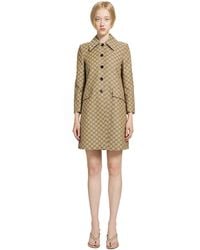 Gucci - Gg Cotton Canvas Coat - Lyst