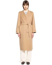 Max Mara - Camel Long Robe Coat - Lyst