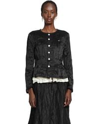 Renli Su - Cotton Silk Satin Waisted Jacket - Lyst