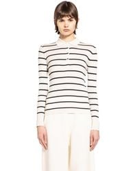 Max Mara - Striped Cashmere Silk Polo - Lyst