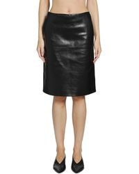 Jil Sander - Leather Skirt - Lyst
