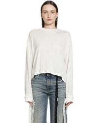 Ann Demeulemeester - Niki Printed Long Sleeve T-Shirt - Lyst