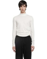 Ann Demeulemeester - Lenart Wrinkled Mock Neck Top - Lyst