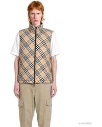 Burberry - Reversible Check Puffer Vest - Lyst