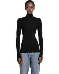 Prada - Silk And Wool Turtleneck Top - Lyst