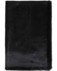 Gucci - Gg Jacquard Silk Wool Shawl - Lyst