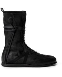 Ann Demeulemeester - Fides Soft High-Top Boxing Sneakers - Lyst