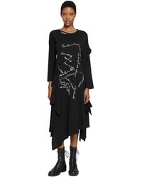 Yohji Yamamoto - Handwriting Print Dress - Lyst