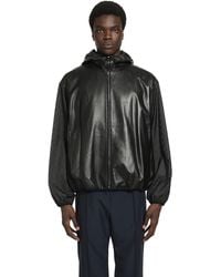 Gucci - Hooded Leather Bomber Jacket - Lyst