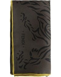 Fendi - Tiger Silk Foulard - Lyst