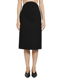 Jil Sander - Wool Sablé Skirt - Lyst