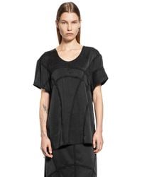 Yehuafan - Overlock Silk Satin T-Shirt - Lyst