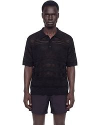 Laneus - Lightweight Jacquard Knit Polo - Lyst