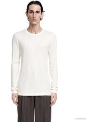 Lemaire - Long Sleeve Ribbed Tee - Lyst