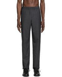 Burberry - Pinstriped Wool Track Pants - Lyst