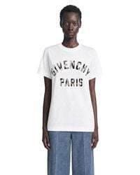 Givenchy - Embroidered Logo Cotton T-Shirt - Lyst