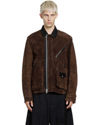 Sacai - Suede Blouson - Lyst