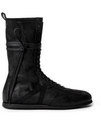 Ann Demeulemeester - Fides Soft High-Top Boxing Sneakers - Lyst