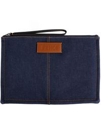 Fendi - Ff Medium Flat Pouch - Lyst