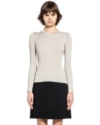 Versace - Ribbed-Knit Cotton Viscose Sweater - Lyst