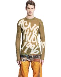 Acne Studios - Sprayed Logo Long Sleeve T-Shirt - Lyst