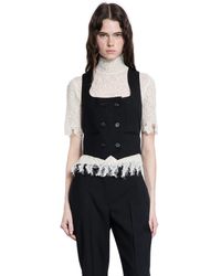 McQueen - Double-breasted Waistcoat In Wool - Lyst
