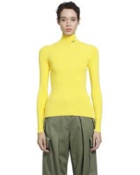 Loewe - Viscose Blend Turtleneck Top - Lyst