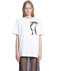 Simone Rocha - Ribbon Bow Tail T-Shirt - Lyst