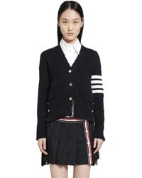 Thom Browne - Milano Classic 4-Bar V-Neck Cardigan - Lyst