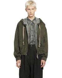 Ziggy Chen - Croppped Full Zip Hoodie - Lyst
