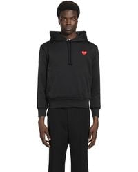COMME DES GARÇONS PLAY - Heart Cotton Jersey Hoodie - Lyst